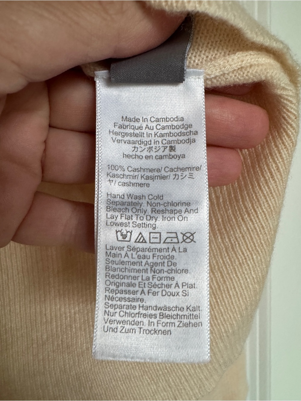 NWT J. CREW 100% cashmere classic-fit crewneck sweater hthr natural small BA400 - Picture 8 of 15